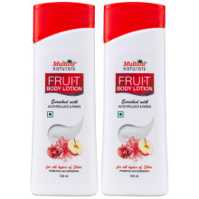 Multani Natural Frukt Body Lotion (Pack Om 2 (100Ml Varje) | Vårdande & Fuktgivande | Snabbabsorberande & Icke Kladdig
