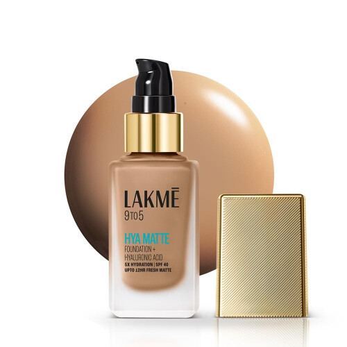 Lakm 9To5 Hya Matte Full Coverage Flytande Foundation + Hyaluronsyra Cool Walnut - 25Ml