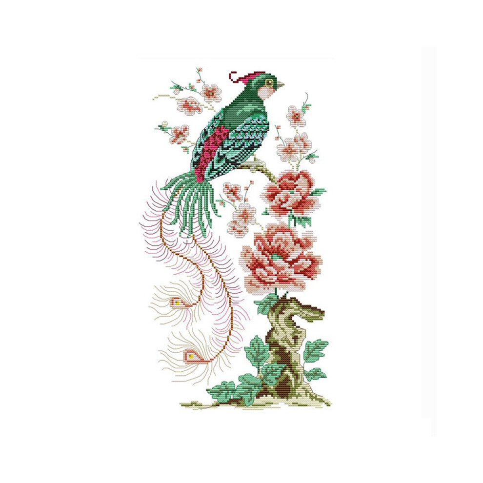 Semoic Stitch Kits Stamped Of Embroidery Kits For Beginners Diy 11Ct 3 Strands - Flowers In Full Bloom