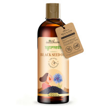 Satthwa Ekologisk Svartfröolja - Ätbar - Kallpressad, 100% Ren Nigella Sativa Olja, Rik På Näringsämnen - 200Ml