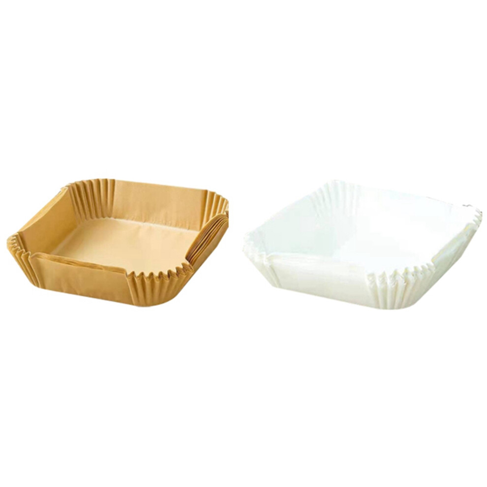 Semoic Air Fryer Parchment Paper Liners Non-Stick Disposable Air Fryer Liners Basket Unperforated Square Parchment Paper