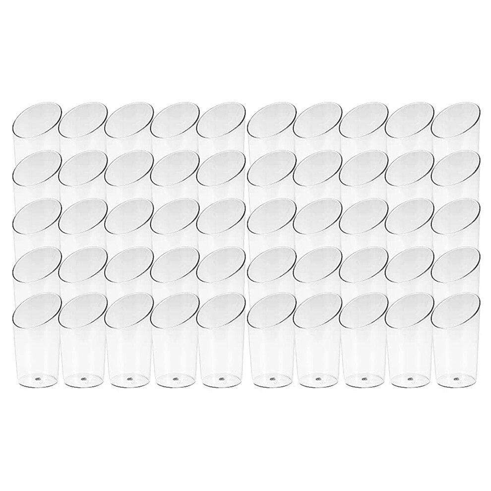 Semoic 50 Pcs Plastic Round Dessert Cups Multi-Use Parfait Cup Dessert Cups For Dessert With Pudding Mousse