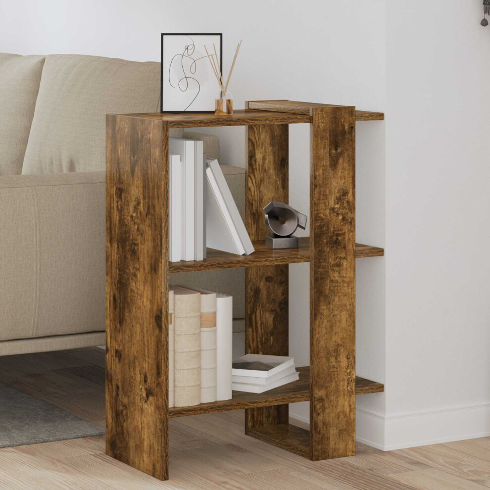 Vidaxl Bookshelf Smoked Oak 52 X 25 X 71.5 Cm Engineered Wood