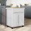 VidaXL vidaXL Kitchen Trolley FLORO White 72.5 x 45 x 80 cm Solid Pine Wood 4