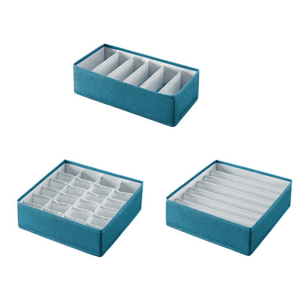 Semoic Storage Boxes Drawer Organisers Collapsible Closet Dividers For Bras Drawer Divider Foldable Socks Tie Organizer Green