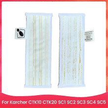 Chiffons de sol en microfibre pour balai Ă franges Karcher SC1 SC2 SC3 (lot de 2)