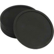 Posavasos para proteger los vasos: 6 almohadillas de goma antideslizantes negras.
