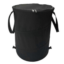 Portable outdoor garbage bin for camping foldable and lightweight