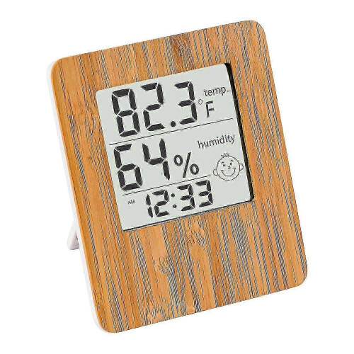 Indoor thermometer with humidity sensor for home decor