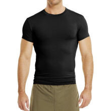 T-shirt sous-vêtement compression à manches courtes Under Armour pour homme SM Noir