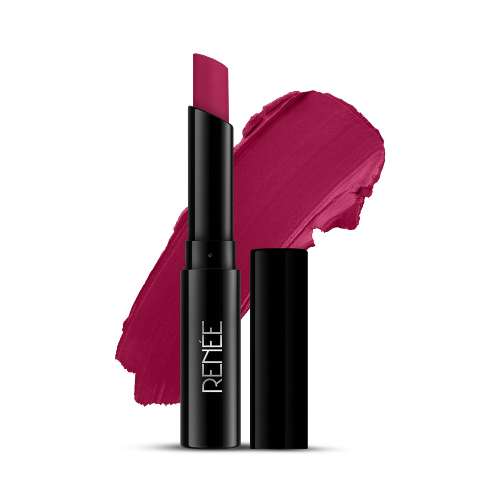 Renee Very Matte Lipstick -Plum Rush, Intense Color Pay Off, Full Coverage, Long Lasting & Weightless, Easy Glide Formula With Velvety Finish, Suitabl