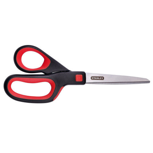 STANLEY Ciseaux Ergonomiques Stanley 20 cm (SCI8EST-RED), Rouge/Noir