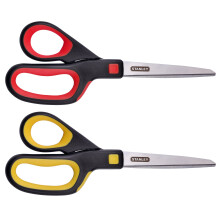 Stanley 8 Inch All-Purpose Ergonomic Scissor, Pack of 2 (SCI8EST-2PK), Assorted Colors