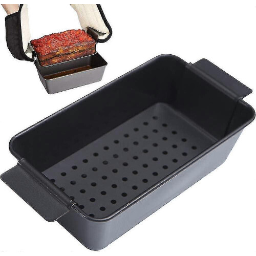 Removable tray roasting pan for perfect meatloaf every time
