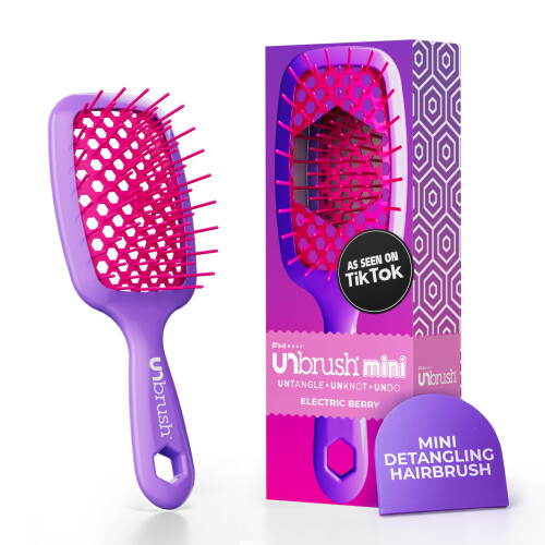 UNbrush Detangling Hårborste Mini Neon - Electric Berry
