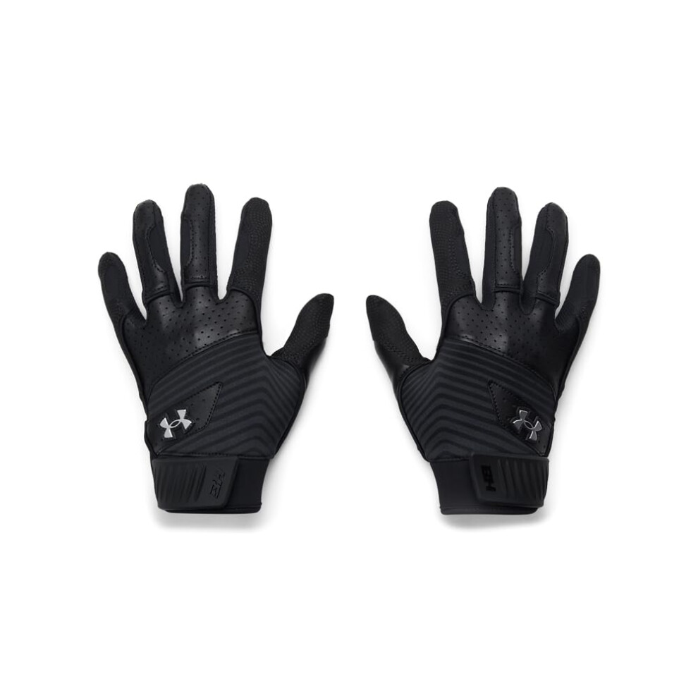 Under Armour Girls' Harper Baseball Gloves 24, (001) Black/Black/Metallic Gun Metal, Small