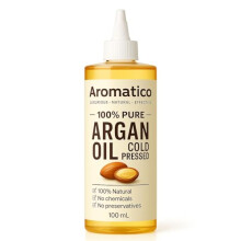 Aromatico 100% Ren Arganolja För Hår - Frizzkontroll, Glansigt Hårvårdsolja, Lätt Formulering