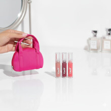 Gush Beauty Lip Service Glaze Lip Oil Gloss 3-i-1 Presentset För Kvinnor - Saftiga Glansiga Läppar Med Fukt