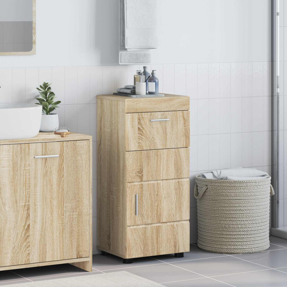 Vidaxl Bathroom Cabinet Set Tulum Sonoma Oak 37 X 31.5 X 82 Cm
