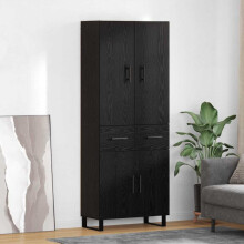 vidaXL Highboard with Drawer 2 pcs Black Oak 69.5 x 34 x 180 cm