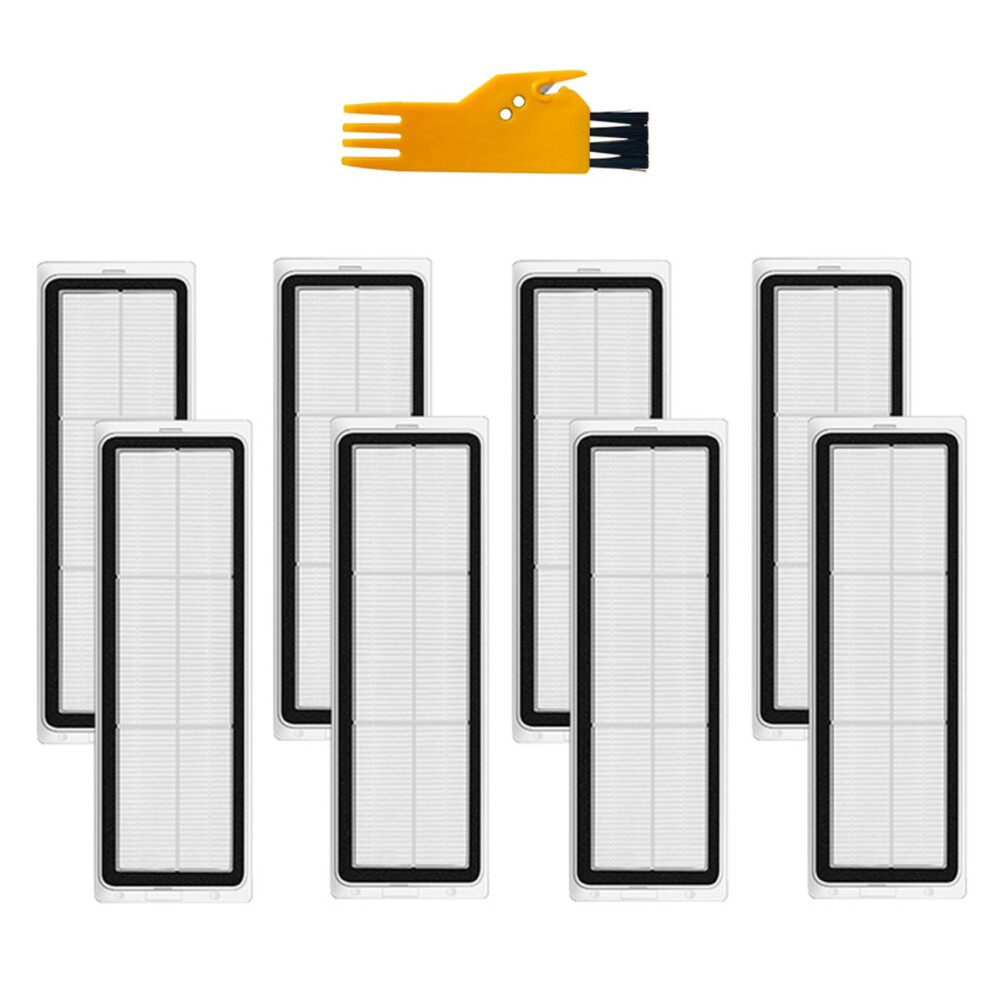 Semoic 8Pcs Hepa Filter Replacement For W10 Sweeping Mopping Robot Vacuum Cleaner Parts Filter With Bird Brush