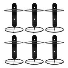 Wine Wall Holder, 6 Pack Wall Mounted Wine Rack, Metal Wine Bottle Display Holder for Wine Storage Wall Wine Theme Decor