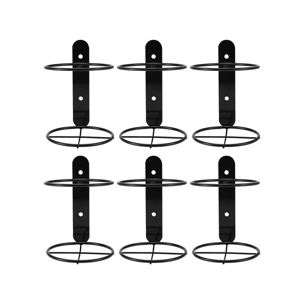 Semoic Wine Wall Holder, 6 Pack Wall Mounted Wine Rack, Metal Wine Bottle Display Holder For Wine Storage Wall Wine Theme Decor
