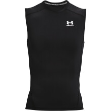 Under Armour Uomo T-Shirt Compression Senza Maniche HeatGear, Nero (001)/Bianco, 3X-Large