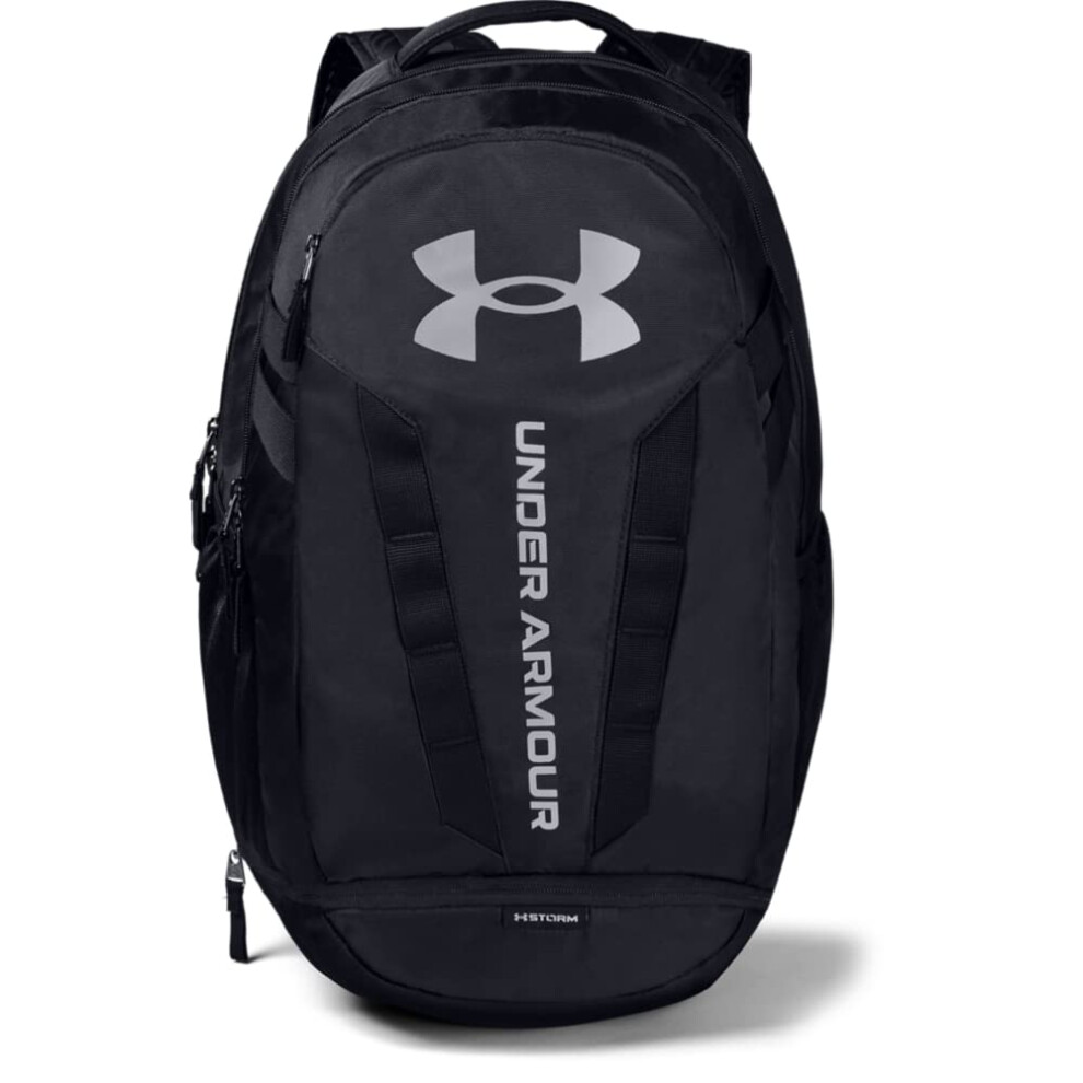 Under Armour Unisex-Adult Hustle 5.0 Backpack Black (001)/Silver One Size Fits All