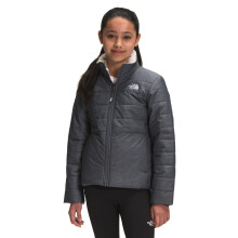 Chaqueta Reversible Mossbud Swirl para Niñas The North Face, Gris Vanadis/Gardenia Blanca, XXS
