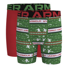 Under Armour UA SPORTS 8-BIT Saisons 2PK BOXER SET, FRISCHGRÜN DRUCK, YMD
