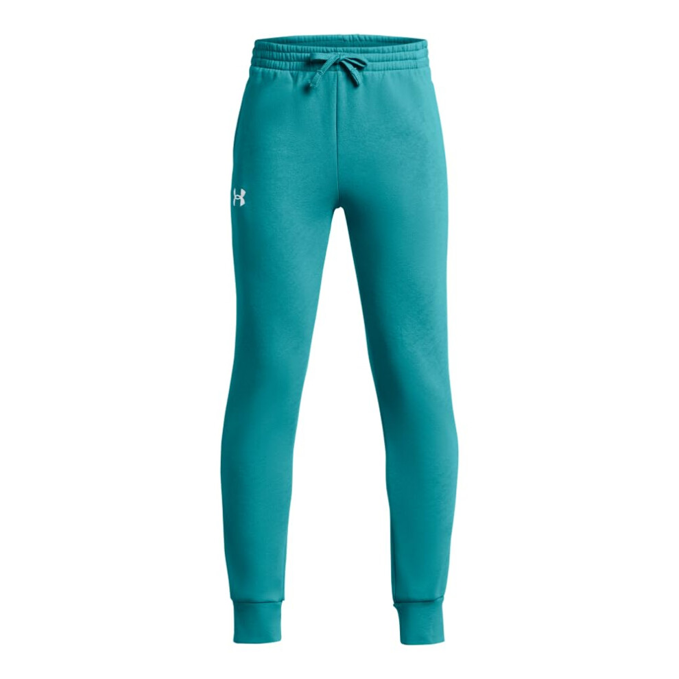 Under Armour Boys Rival Fleece Joggers, (464) Circuit Teal / / White, Medium