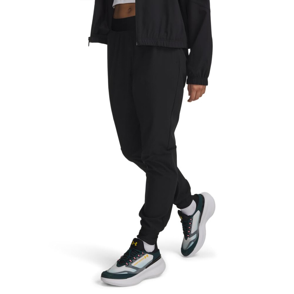 Under Armour Womens Armoursport Woven Pants, (001) Black / / White, Large