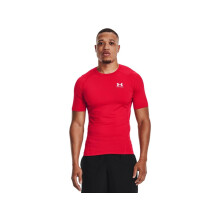 Under Armour Herren Big & Tall HeatGear Comp Kurzarm, Rot/Weiß