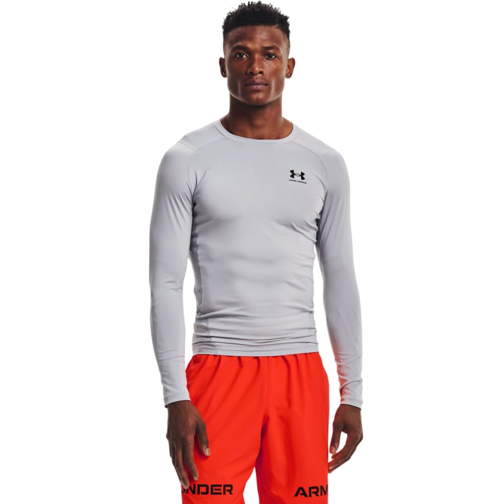Under Armour Heatgear Armour Compression Long Sleeve Mod Gray/Black Xl Tall
