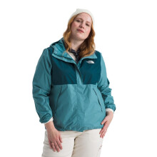 The North Face Women's Waterproof Antora Jacket (Standard and Plus Size), Algae Blue/Midnight Petrol, 1X Plus