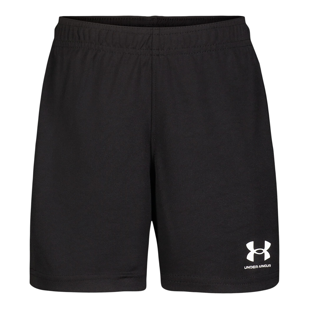Under Armour Boys' Challenger Performance Soccer Shorts, Elastic Waistband, Lightweight, Black, 2T