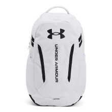 Under Armour Unisex-Adult Hustle 6.0 Backpack, (100) White/White/Black, One Size Fits Most