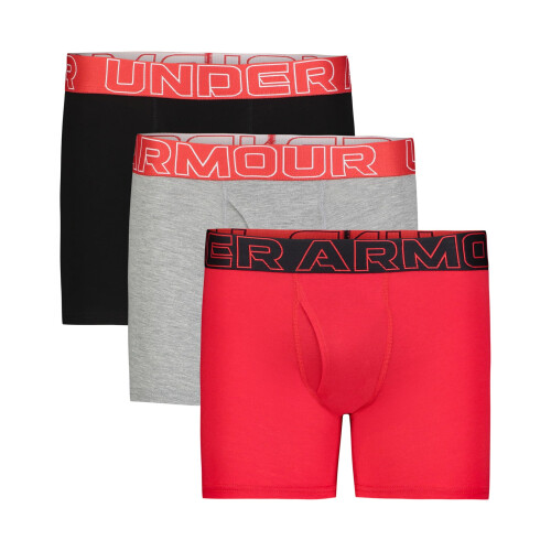 Under Armour Under Armour UA PERFORMANCE COTTON- SOLID 4, 3-Pack Prestanda Bomull-Röd, YS
