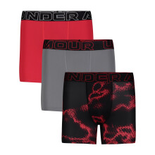 Under Armour UA PERFORMANCE TECH- PRINTS 3PK, Racer Red - Three Pack, YM