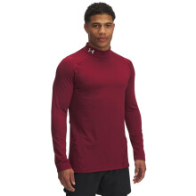 Under Armour Heren ColdGear Fitted Mock, Kardinaal/Wit, L