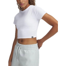Under Armour 6000264-100-XS Kvinnors UA Rival Rib Baby T-Shirt WHT XS