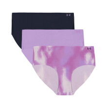 Under Armour UA PURE STRETCH NOSHOW HIPSTER-PRINT 3PK, TRANSPARENTE, M
