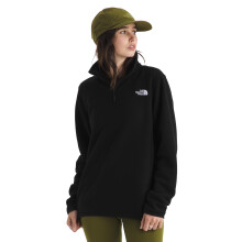 The North Face Damen Glacier Fleece Quarter Zip Jacke - 1/4 Zip Pullover, Reißverschlusstaschen, Stretch, TNF Schwarz, XX-Large