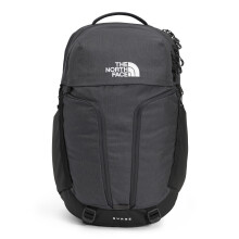 The North Face Surge Commuter Laptop Backpack - Daypack, Water Repellent, 15" Laptop Sleeve, Reflective Details, Asphalt Grey Light Heather/TNF Black-
