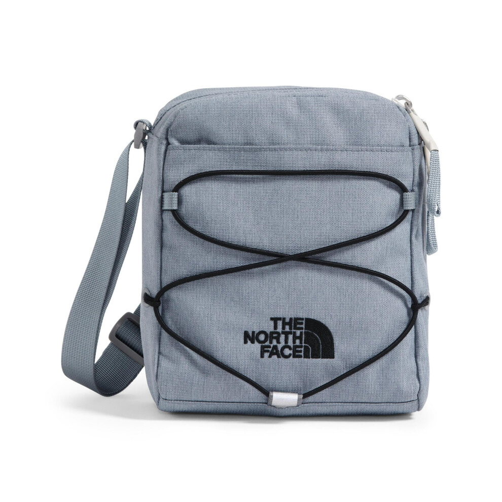 The North Face Jester Crossbody Bag - Water-Repellent Sling Bag, Multiple Carry Options, Adjustable, Bungee Support, Mid Grey Dark Heather/Tnf Black,