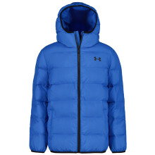 Chaqueta acolchada con capucha para niños Under Armour, ligera y repelente al agua, Azul Atlantis, YL