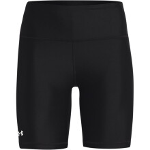 Shorts de Vélo Femme Under Armour HeatGear Armour, Noir (001)/Argent Métallique, Petit