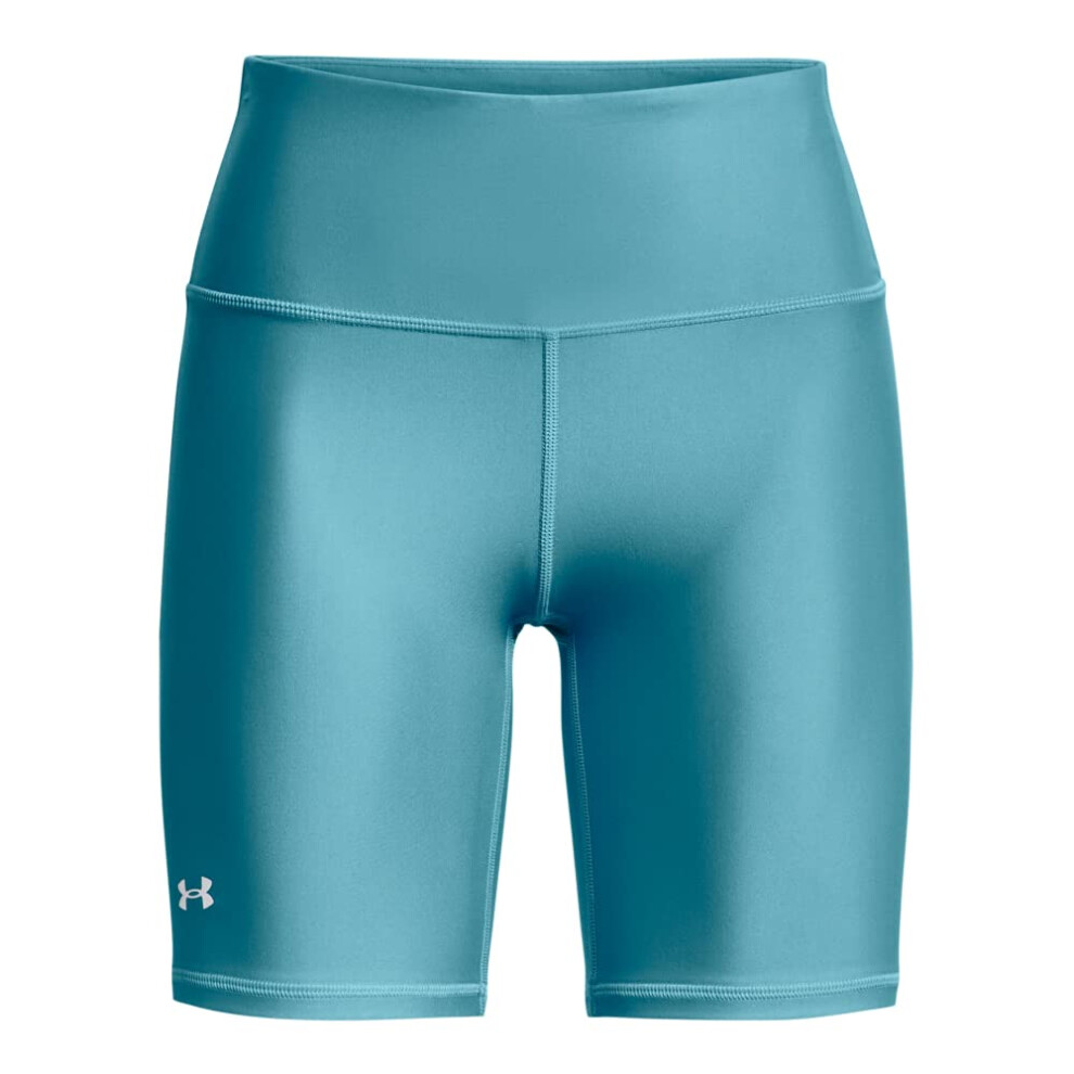 Under Armour Womens Heatgear Armour Bike Shorts, (433) Glacier Blue / / White, X-Small