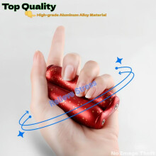 (Silver) Premium Aluminum Alloy Stress Relief Roller | Portable Hand Massager | Finger Relaxation Fidget Toy for Office Home Travel Gifts